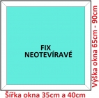 Plastov okna FIX SOFT ka 35 a 40cm x vka 65-90cm 